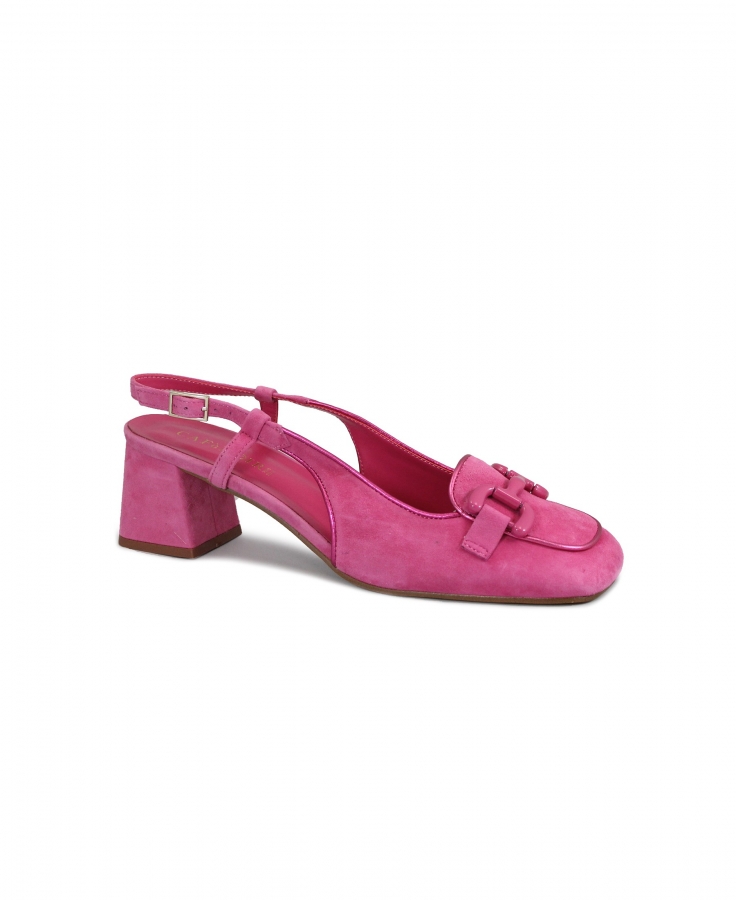 CAFè NOIR EL5003 fuxia sandali donna tacco cinturino pelle