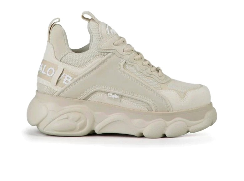 BUFFALO Vegan CLD CHAI Sneakers crema chunky lacci zeppa