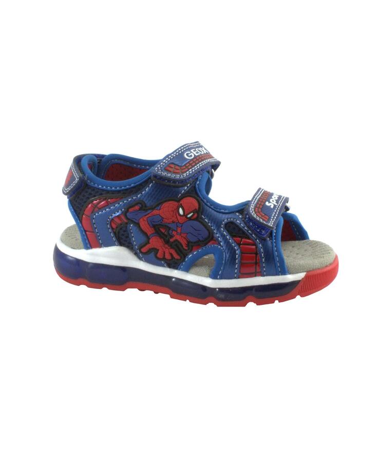 GEOX J350QA 28/35 navy royal blu luci spider-man scarpe bambino sandali strappi traspiranti