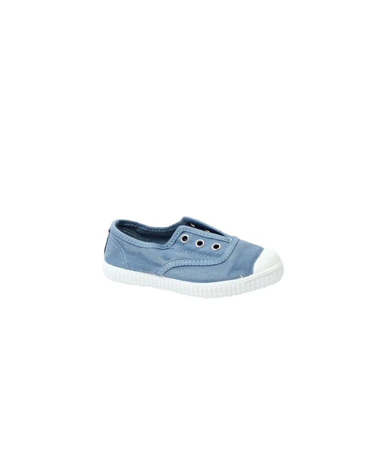 CIENTA 70777 31 23/34 tejano azzurro scarpe unisex elastico tessuto cotone slip on bambino