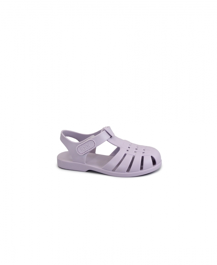 IGOR CLASICA V. S10288 malva lilla scarpe bambina sandali strappo gomma gabbietta