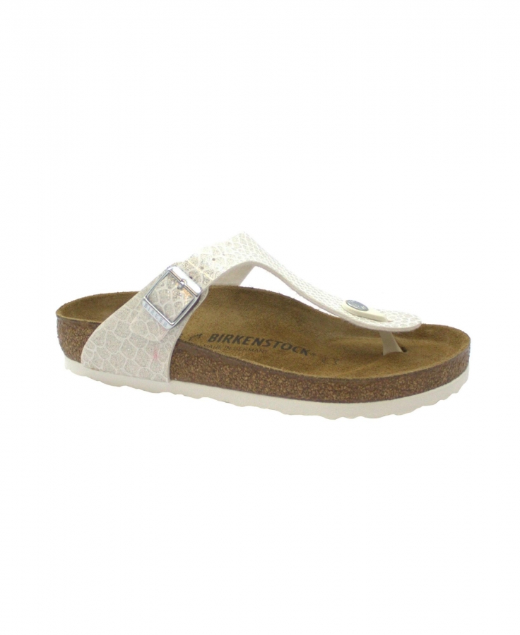 BIRKENSTOCK GIZEH BS 1009115 magic snake white ciabatte donna infradito fibbia