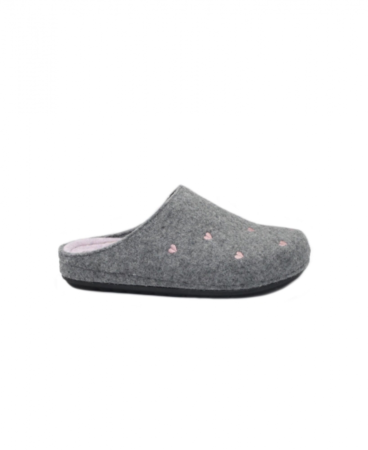 GRUNLAND PILA CI1469 grigio rosa ciabatte donna feltro plantare re soft