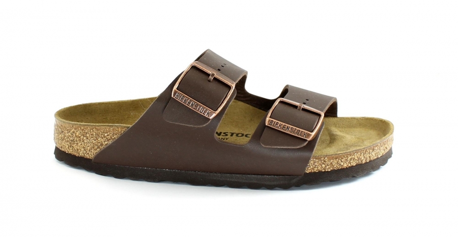 BIRKENSTOCK ARIZONA BS 51703 dark brown marrone ciabatte uomo fibbie