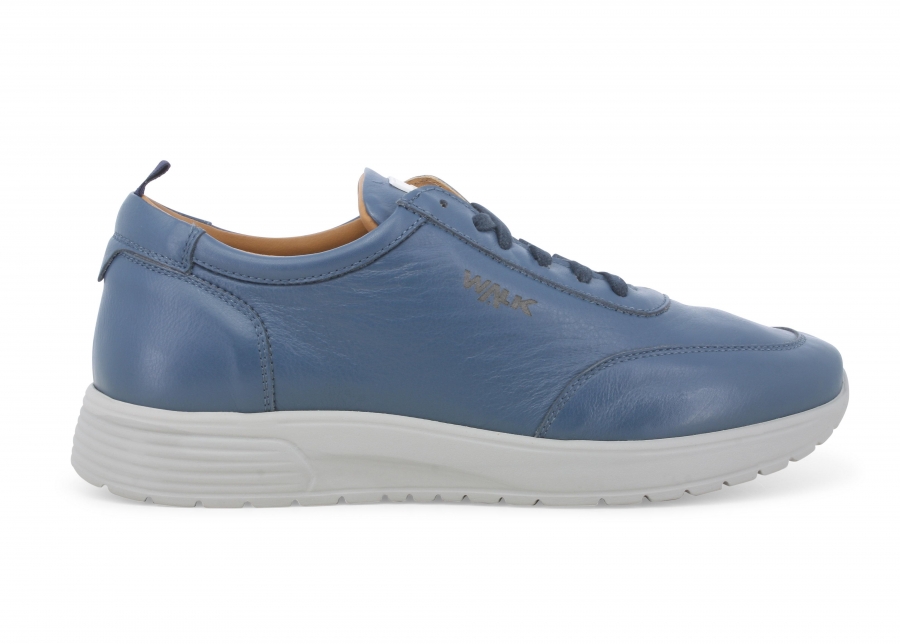 Sneakers uomo in pelle jeans u16255z