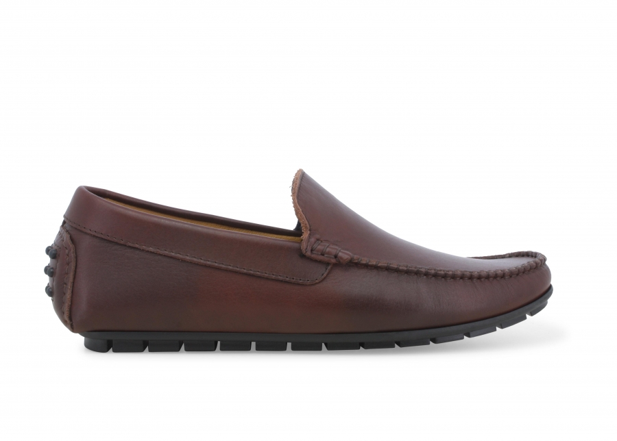 Mocassino uomo drive in pelle marrone u16012z