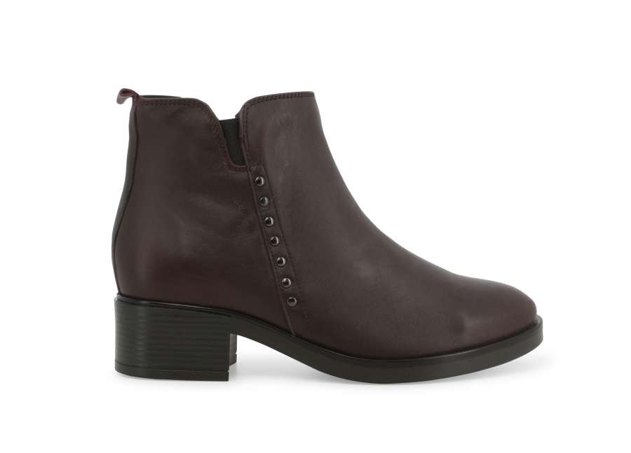 Stivaletto donna in pelle bordo k91851w