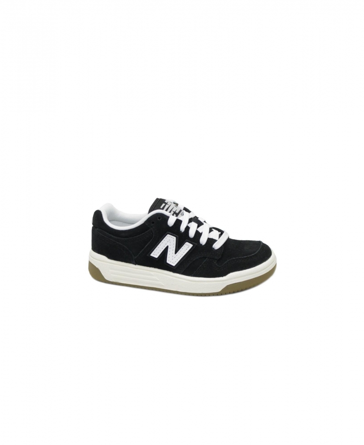 NEW BALANCE PSB480 SB nero bianco scarpe bambini lacci sneakers pelle scamosciata