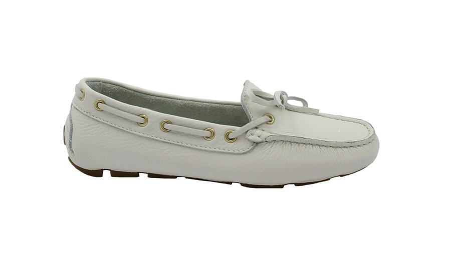 MANILA 7502 mousse bianco scarpe donna mocassini pelle