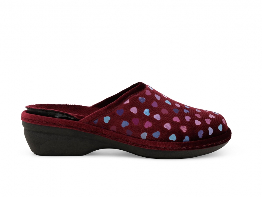 Pantofola donna in tessuto bordo pd623