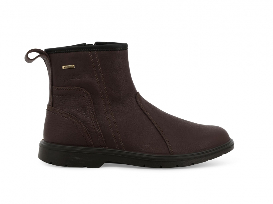 Stivaletto uomo in pelle marrone u15455z