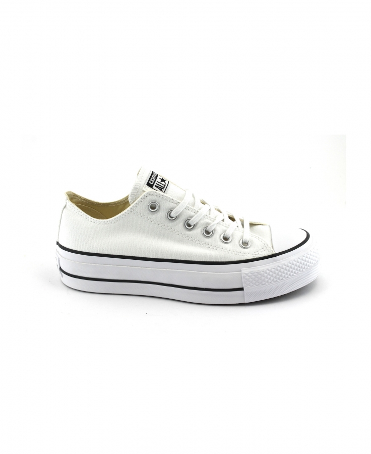 CONVERSE 560251C bianco scarpe basse donna sneakers platform lacci