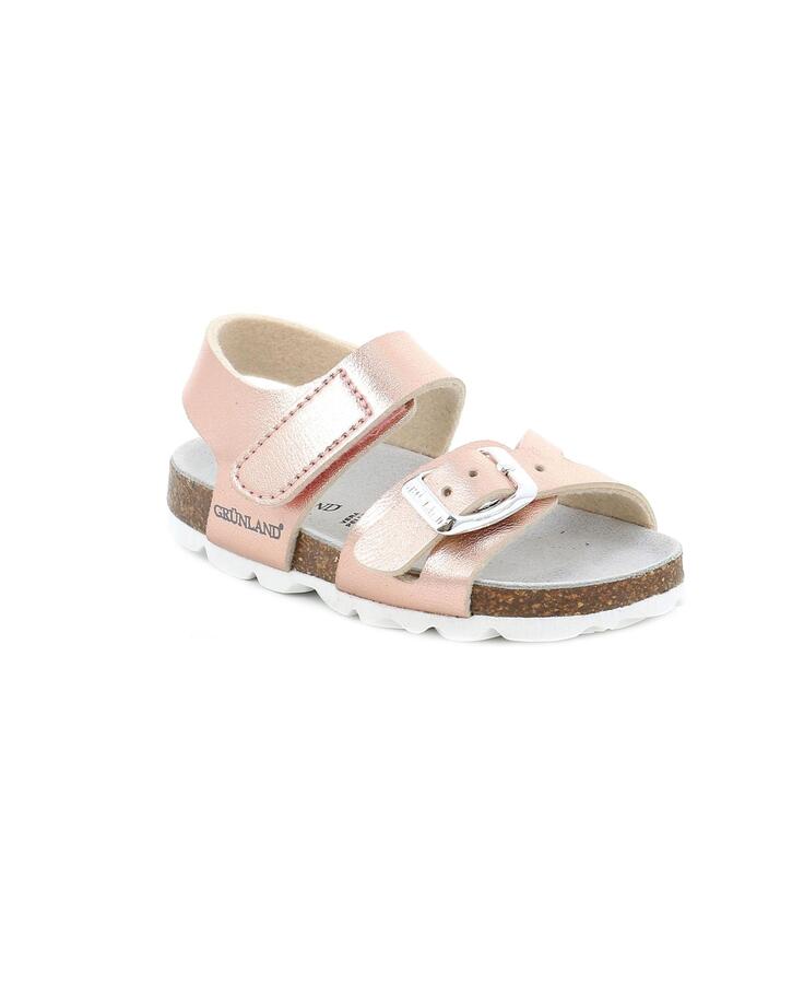 GRUNLAND ARIA SB0389 cipria rosa sandalo bambina fibbia strappo birk