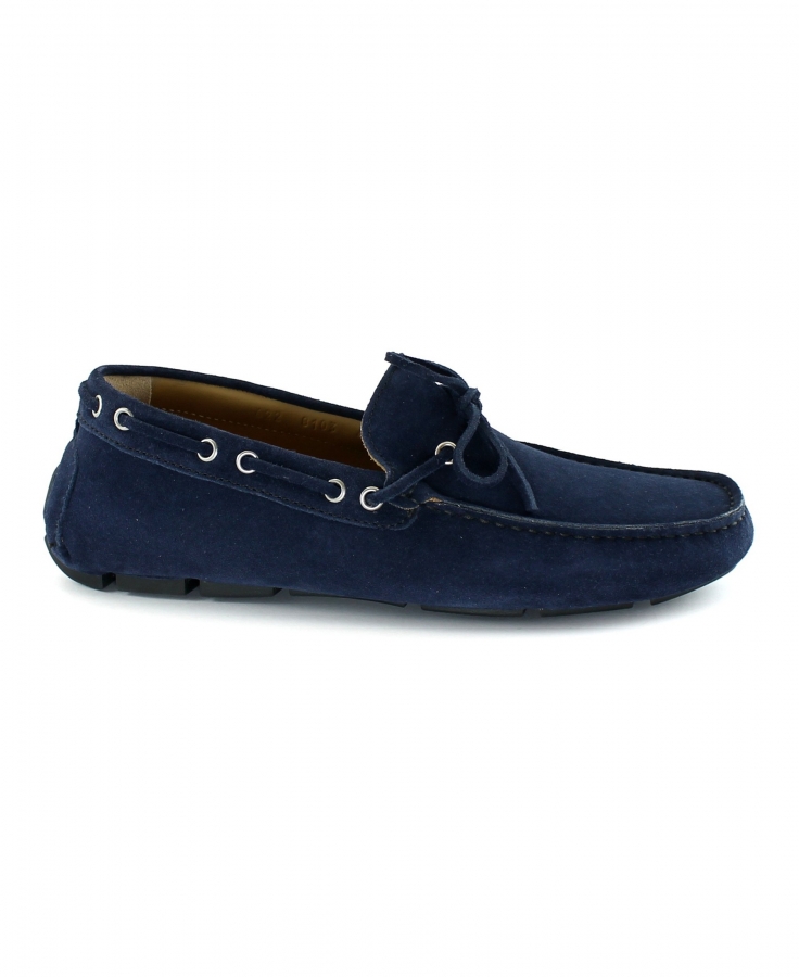 MANILA 8103 softy oceano blu scarpe uomo mocassini pelle camoscio