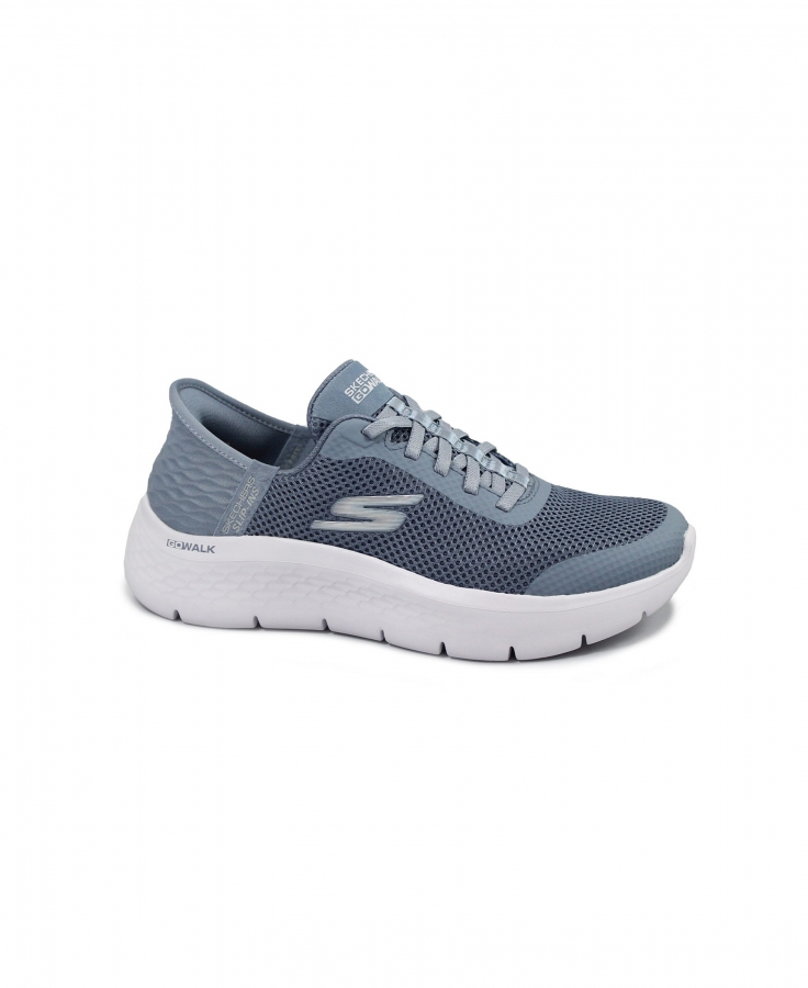 SKECHERS 124836 GO WALK FLEX blu scarpe donna sneakers memory foam slip-ins VEGAN