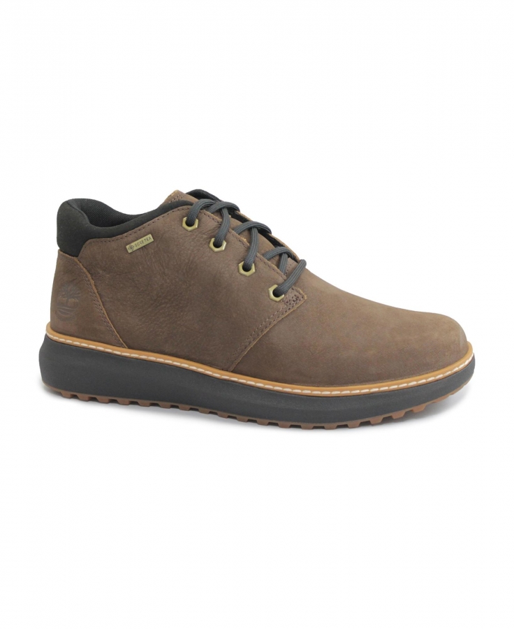 TIMBERLAND HUDSON ROAD GTX A6A8N dark brown marrone mid boot scarpe uomo lacci pelle nabuck