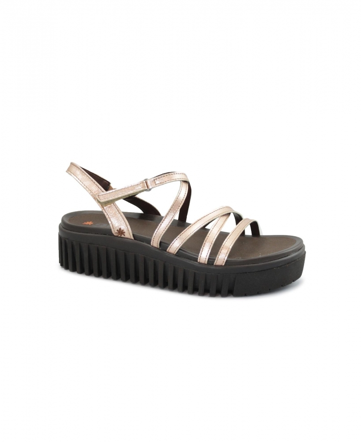 ART COMPANY 1576F BRIGHTON rosa sandali donna strappo platform