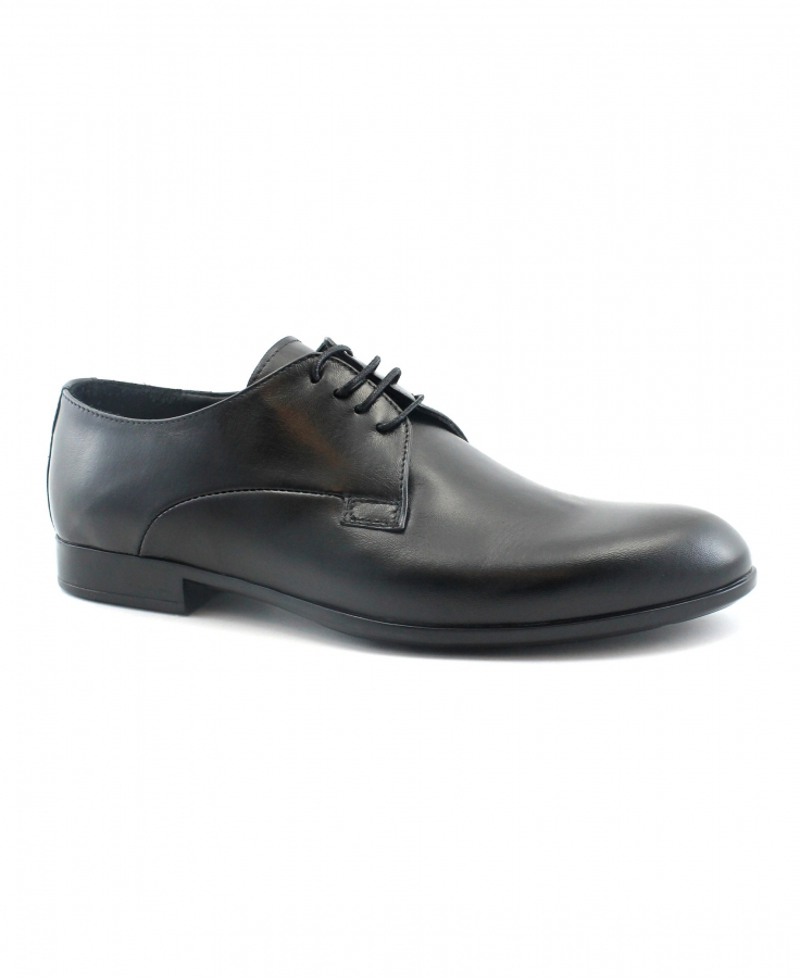 MELLUSO U24400F nero scarpe uomo derby elegante pelle liscia lacci