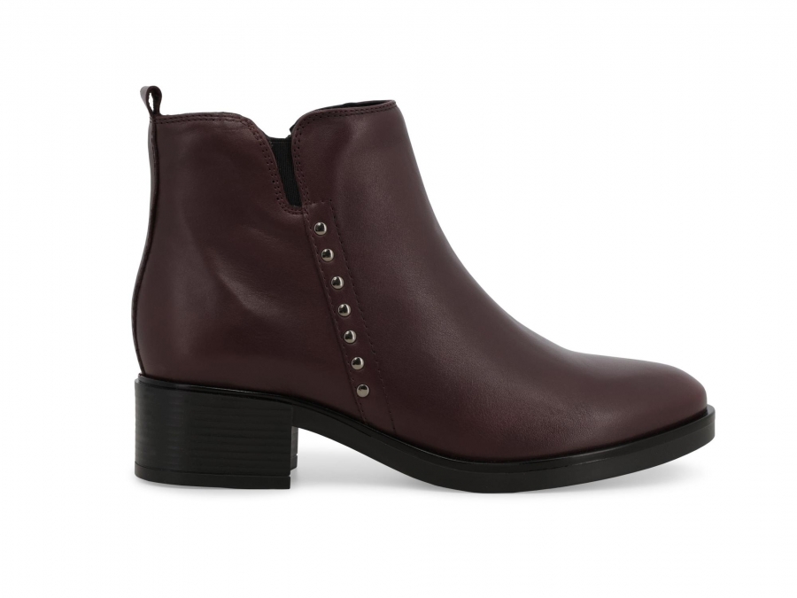 Stivaletto donna in pelle bordo k91851z