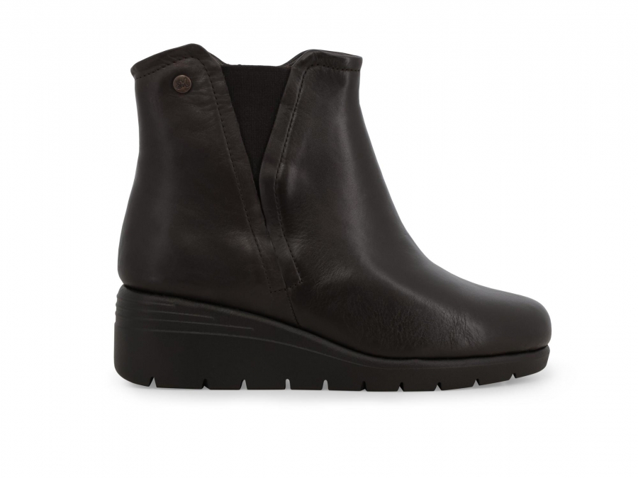 Stivaletto donna comodo in pelle marrone k55279z