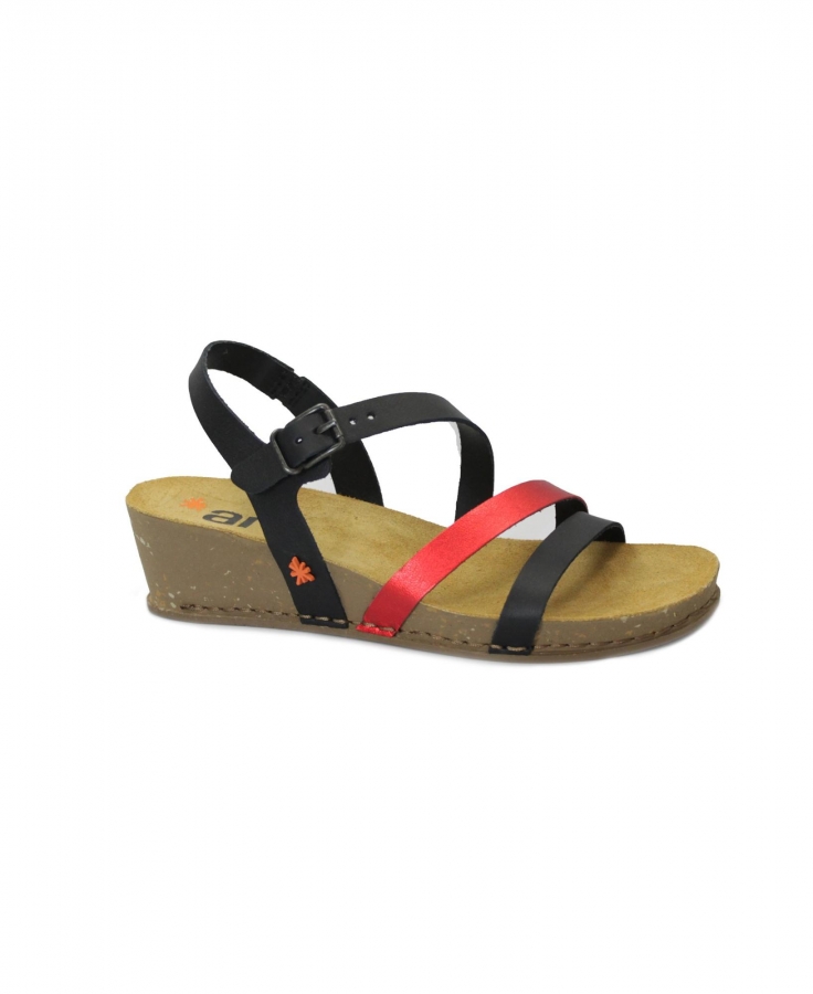 ART COMPANY 1930 I LIVE multi black donna sandali fibbia pelle