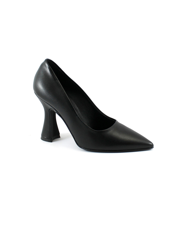 NACREE 410R001 nero scarpe donna decolleté tacco rocchetto punta