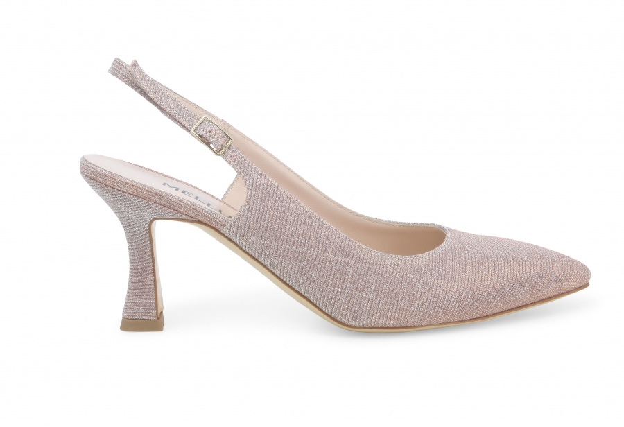 Décolleté donna slingback in tessuto rosa phard d165z