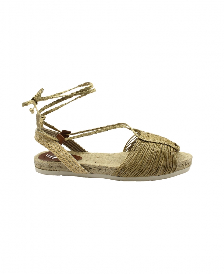 SUYUTE 6685 natural beige scarpe sandali donna corda laccio espadrillas